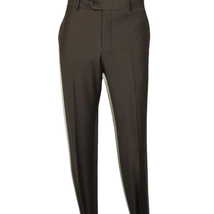Men Suit BERLUSCONI Turkey Italian Wool 180's Portly Drop 4 Pants K255-07 Brown image 11