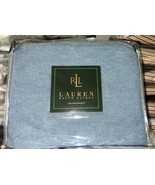 New Vintage Ralph Lauren SEYCHELLES King Bed Skirt Chambray Blue Cotton - $89.95