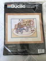 Bucilla Grandmas Attic Printed Counted Cross Stitch Kit 40378 Teddy Bear  - £14.45 GBP