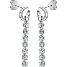 Beautiful Moissanite Drop Earrings Long Drop Moissanite Earrings For Women - £34.81 GBP