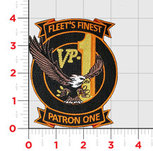 VP-1 Screaming Eagles Fleet&#39;s Finest Squadron Hook &amp; Loop Embroidered Patch - £27.96 GBP