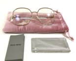 Miu Miu Eyeglasses Frames SMU 52W 5AK-08N Gold Oversized Semi Rim 60-19-125 - £218.04 GBP