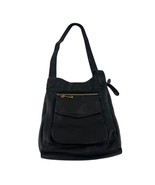 Vintage Fossil Bag Genuine Black Pebbled Leather Shoulder Bag Purse Handbag - $529.33 MXN