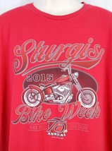 2015 STURGIS Bike Week T-Shirt Size 2XL 75th Annual Black Hills Motor Cl... - $17.95