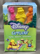 Disney Winnie The Pooh Children&#39;s 24 Piece Cutlery Set Knife Fork Spoon ... - £23.39 GBP