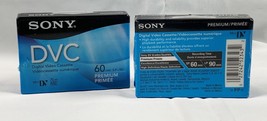 2 New Sealed SONY Mini DV Digital Video Cassette DVC Tapes 60 min Premium - £11.64 GBP