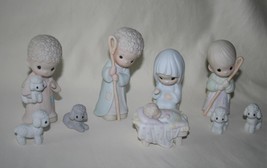 Precious Moments 1986 Come Let Us Adore Him 9 pc Nativity Set - £76.74 GBP