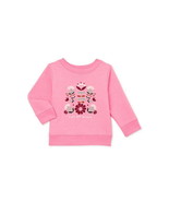 Garanimals Baby Girl Long Sleeve Graphic Fleece Sweatshirt, Size 18M Pink - £7.77 GBP