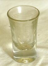 Whiskey Shot Glass Floral Weighted Bottom - $12.86