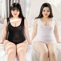 Plus Size Women Sexy Lingerie Bodysuit See Through Stretch Silky Thongs Leotard - £11.00 GBP