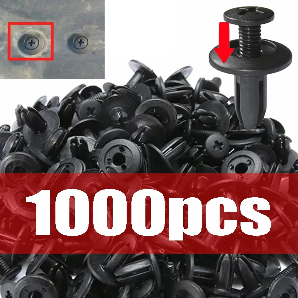 Car Bumper Fender 8mm Hole 1000/500/50Pcs Plastic Rivets Fastener Screw Door - £7.92 GBP+