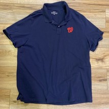 Vineyard Vines Men&#39;s Polo Blue Baseball&#39;s Washington Nationals Red Logo XXL - £18.90 GBP