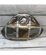 OHH ASHLEY Silver Leather Shoulder Or Handbag Purse Gold 80’s style - $17.81