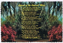 Poem Postcard Legend Of The Spanish Moss - $2.96