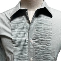 Vintage Juicy Couture Y2K Men&#39;s Blue Tuxedo Long Sleeve Button Down Shirt Size M - £69.71 GBP