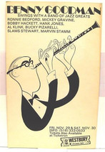 Benny Goodman Swings with Jazz Greats Theatre Window Card Al Hirschfeld - $297.74