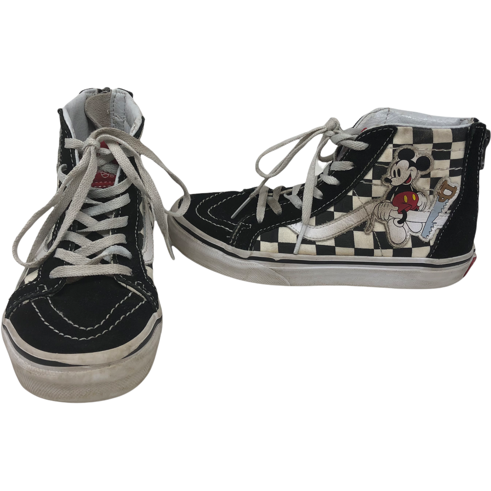 Disney Vans x Mickey Mouse Vans Off the Wall Youth Kids Sz 1 US Shoes Skate Saw - $39.59