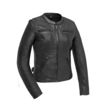Women&#39;s MCJ CE Armored Jacket Leather Motorcycle Jacket Competition by FirstMFG - £219.71 GBP