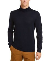 Club Room Men&#39;s Merino Wool Blend Turtleneck Sweater Navy Blue-Medium - $21.99