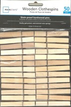 50 Wood CLOTHESPINS clAmp Spring Style natural Wooden laundry Clothes Li... - $444.68 MXN
