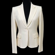 Anne Klein Soft White Blazer Suit Jacket Petite 2P Quiet Luxury Office C... - $33.99