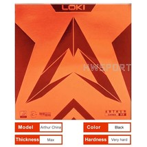 LOKI ARTHUR Asia China Table Tennis Sticky Offensive Ping Pong with Hard Cake Sp - £89.25 GBP