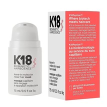 K18 Leave-In Repair Hair Mask Treatment Repair Dry/Damaged Hair 15 ml - 0.5  OZ - £16.93 GBP