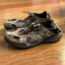 Teva Mens Brown 1000242 Adjustable Sports Slip On Hiking Sandals Size 10.5 US - £21.35 GBP