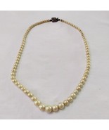 Vintage Faux Pearl Bead Graduated Collar Necklace - £12.56 GBP