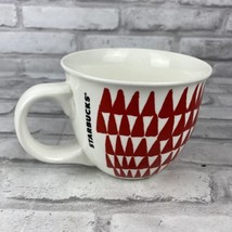 Starbucks 2016 White With Red Triangles 14 oz Coffee Mug - £12.13 GBP