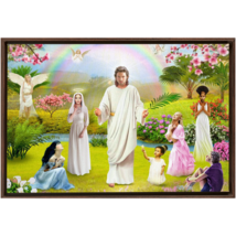 Framed Canvas Wraps Bible Jesus Christ Housewarming gifts religion Christianity - £39.31 GBP+