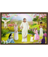Framed Canvas Wraps Bible Jesus Christ Housewarming gifts religion Chris... - £39.91 GBP+