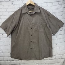 Eighty Eight Shirt Mens Sz XL Brown Button Front Print  - £11.09 GBP