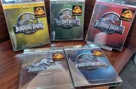 Jurassic World 5 Movies 4K Steelbooks-EU IMPORT-PROTECTIVE SLEEVES-NEW-Free S&amp;H! - £220.35 GBP