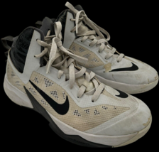 Nike Zoom HYPERFUSE 615896-004 White Gray High Top Sneakers Men&#39;s size 8... - $468.09 MXN