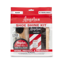 Leather Shoe Shine KIT BLACK polish + Lustre Cream &amp; 2 horsehair brushes... - $45.43