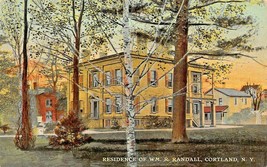 Cortland New York~Residence Of Wm R RANDALL-BEST Known RESIDENT~1910s Postcard - £8.33 GBP