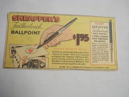 1956  Pen Ad W.A. Sheaffer Pen Company, Fort Madison, Iowa - €6,98 EUR