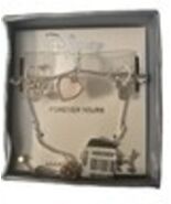 Disney Minnie Mickey Mouse Forever Yours Charms Fine Silver Bracelet Ros... - $10.98