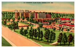 Country Club Plaza Kansas City, Missouri Vintage Linen Postcard - £3.13 GBP