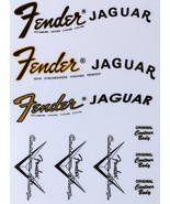 25 - Fender Jaguar Headstock Logo STICKER  Tricolor  - $8.22 CAD