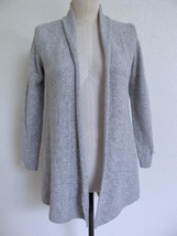 Benedetta B. Italy Merino Cashmere Blend Open Cardigan Sweater XS Pearl Gray - £22.01 GBP
