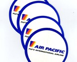 Set of 4 AIR PACIFIC Fiji&#39;s International Airline Paper Coasters - $14.89