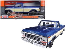 1979 Ford F-150 Pickup Truck 2 Tone Blue/Cream 1/24 Diecast Car Motormax - $37.04