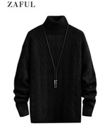 ZAFUL Sweater for Men Solid Coarse  neck Sweaters  Essentials Streetwear... - £70.35 GBP