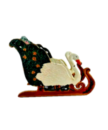 White Swan Sleigh Heavyweight Cast Iron Holiday Winter Christmas - $89.10