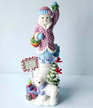 Lenox Snowy Sweetheart 2017 Snowman Figurine 12.5&quot;H Handpainted Limited Edt. New - £52.06 GBP