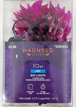 Haunted Living Halloween Wire String Bat LED Lights Battery Operated 5.5 ft - £7.90 GBP