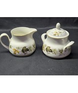 Vintage ROYAL DOULTON Lidded Sugar Bowl And Creamer LARCHMONT Pattern - ... - $29.02