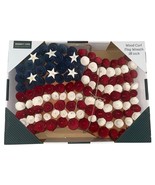 Essentials for Summer Wood Curl Flag Wreath 18 Inch - $481.70 MXN